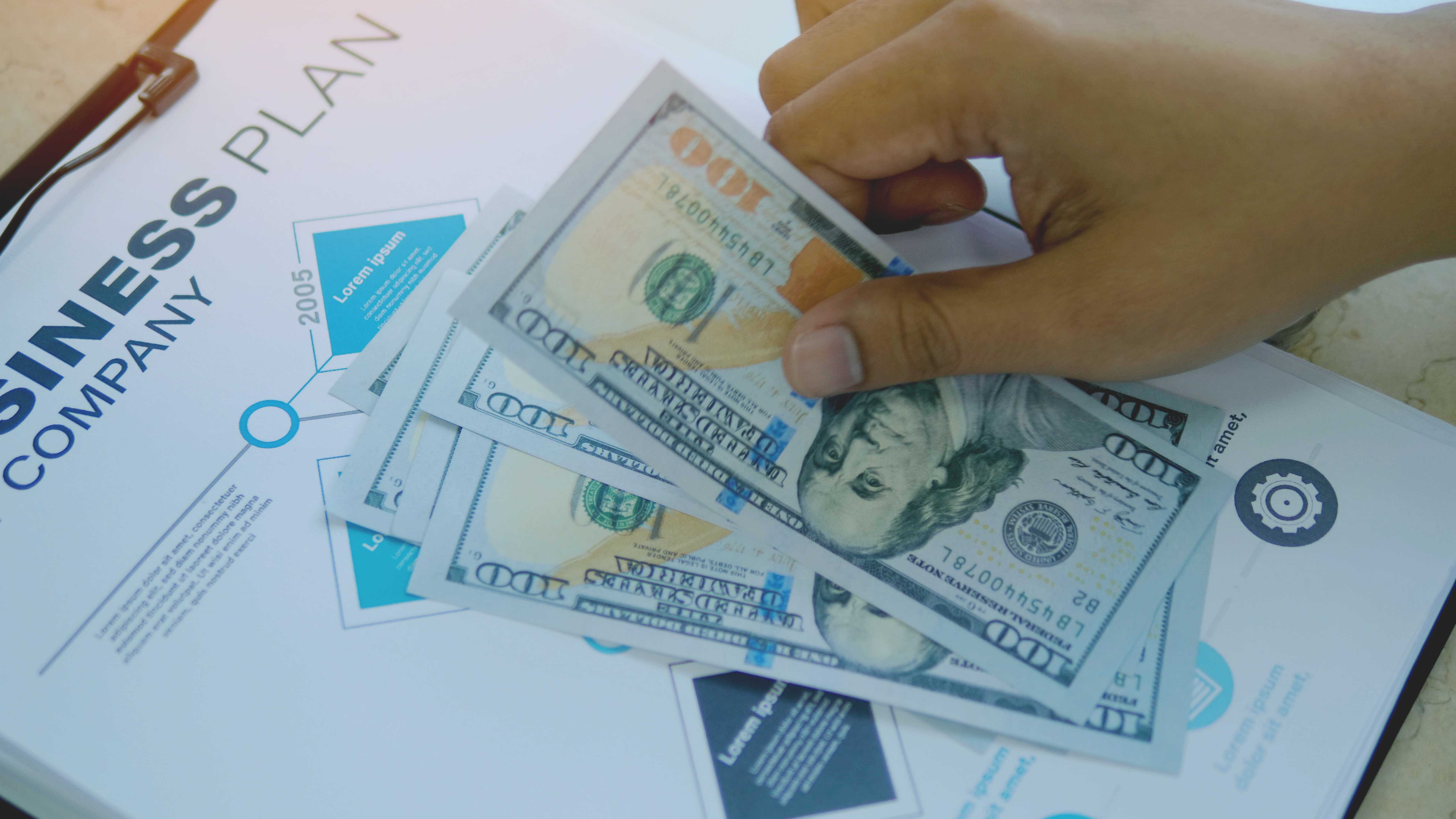 Dollar Currency Working for Money, Financial Planning and Investment, Banknotes and Financial Instruments